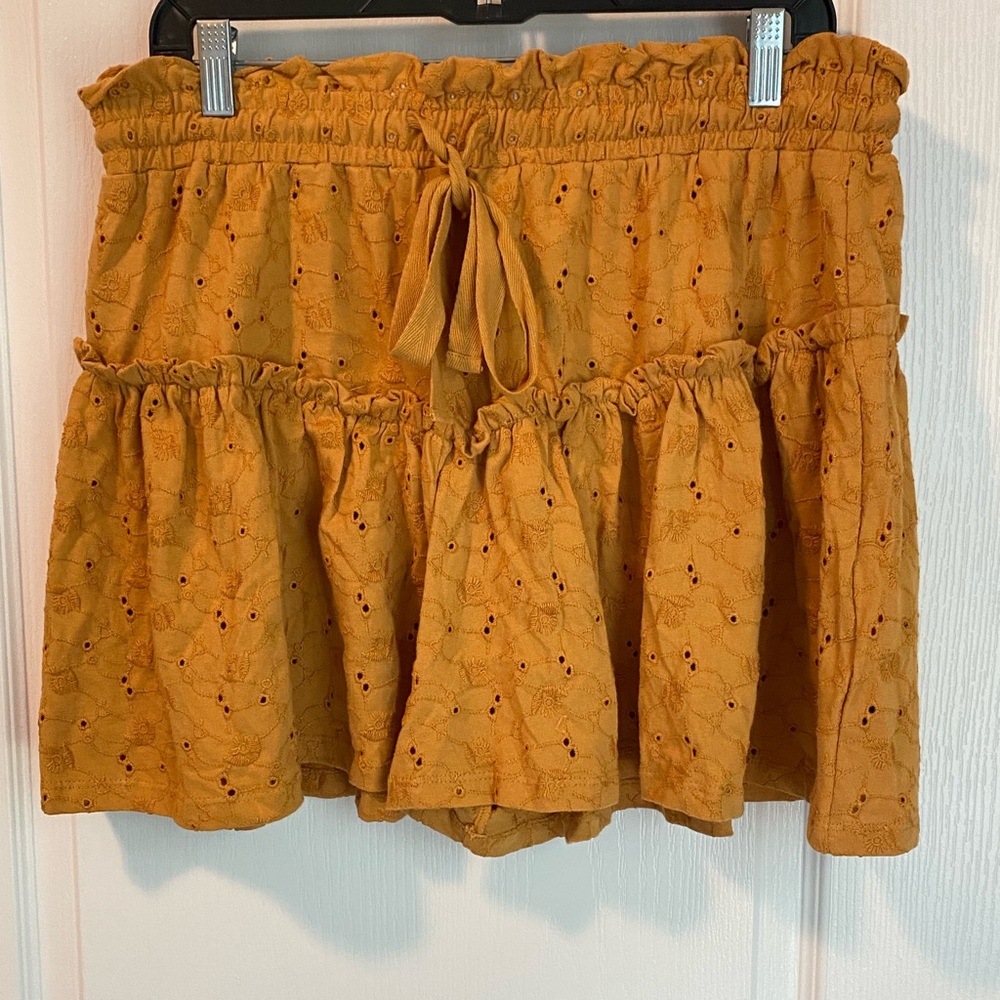 NWT‎ ASOS Eyelet Embroidered High Waisted Cotton Pullon Shorts